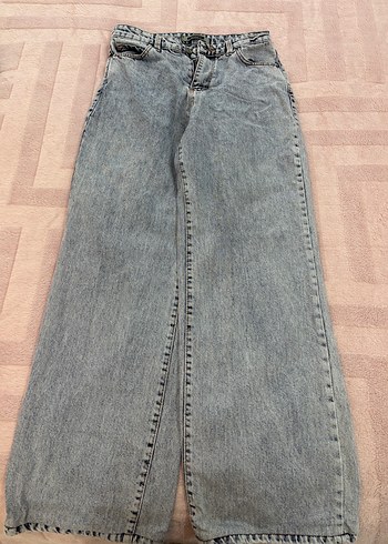 Gri Rahat Kesim Kadın Kot Pantolon - Görsel 2