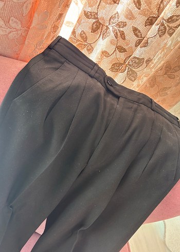 Siyah erkek Kumaş Pantolon - Görsel 2