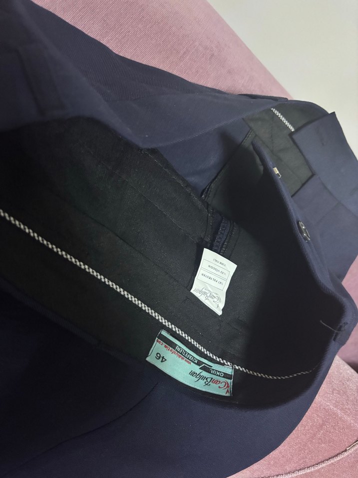 Lacivert erkek Kumaş Pantolon - Görsel 4