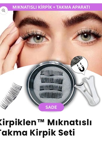 Mıknatıslı Takma Kirpik Seti