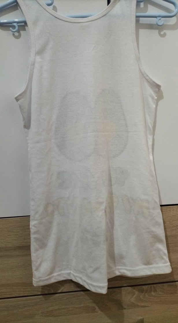 Beyaz pamuklu pijama üstü - Görsel 4