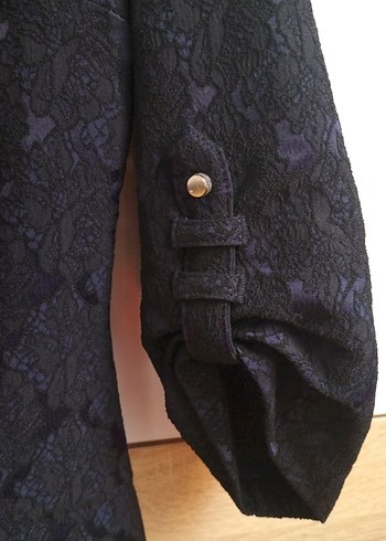 Düğmeli Siyah Midi Kadın Elbise - Görsel 3