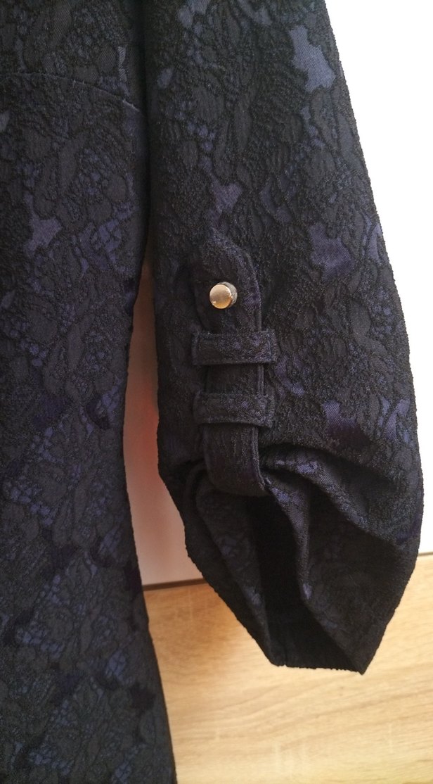 Düğmeli Siyah Midi Kadın Elbise - Görsel 3