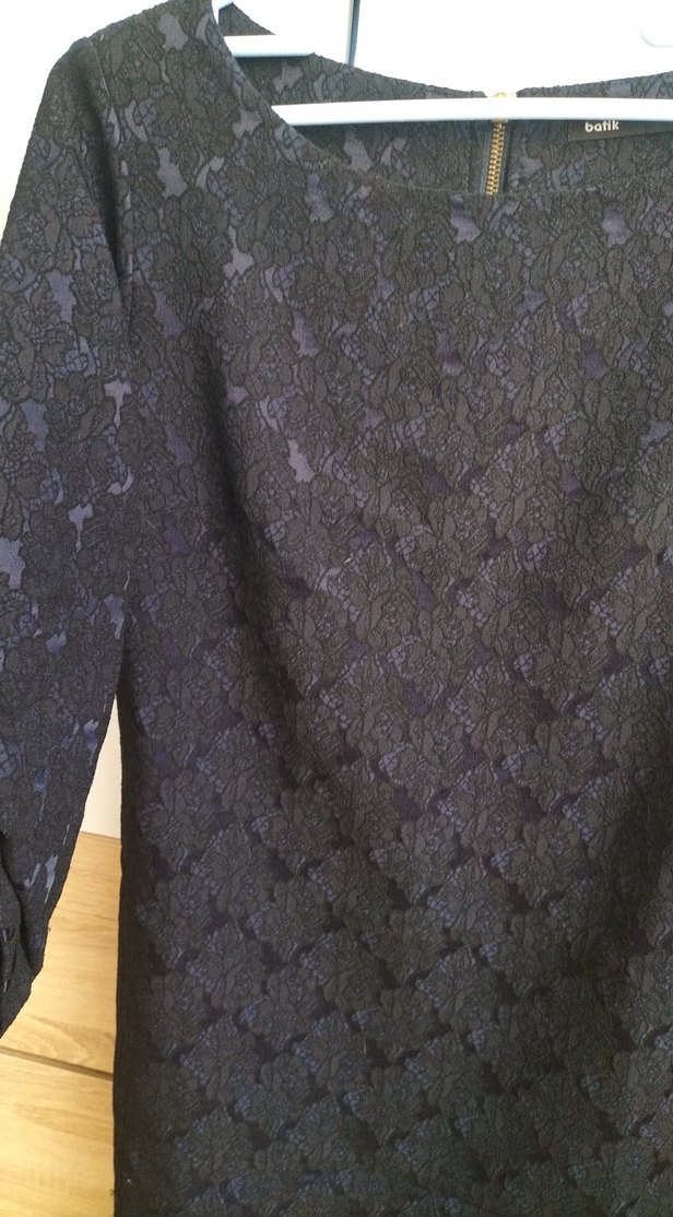 Düğmeli Siyah Midi Kadın Elbise - Görsel 4