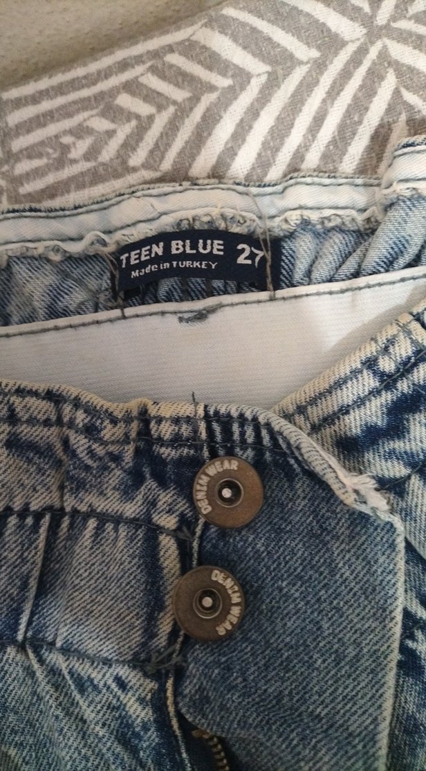 Kadın Mavi Bel Detaylı Normal Paça Kot Pantolon - Görsel 2