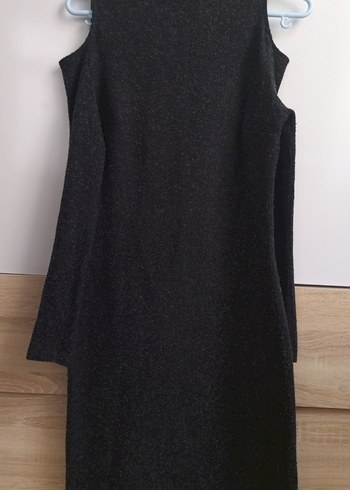 Uzun Kollu Gri Triko Elbise - Görsel 2