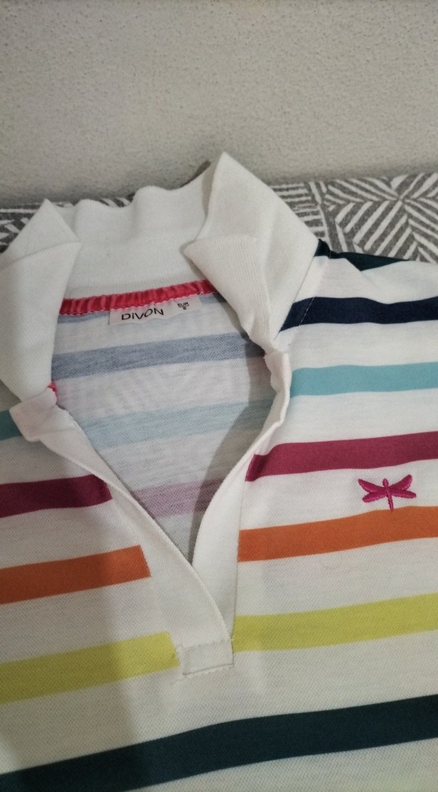 Çizgili Renkli V Yaka Midi Elbise - Görsel 2