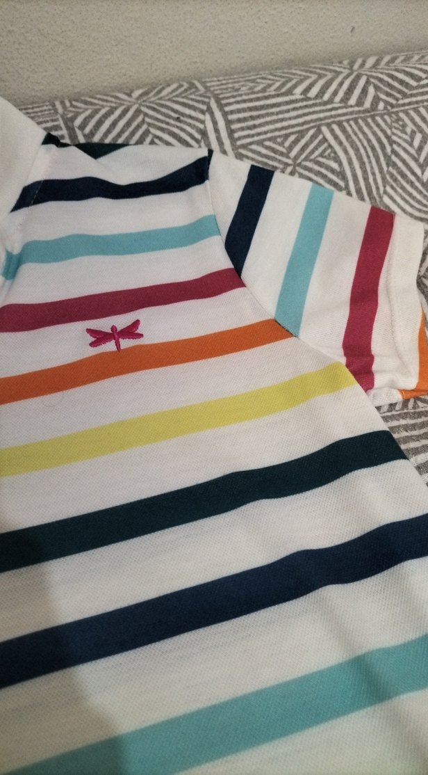 Çizgili Renkli V Yaka Midi Elbise - Görsel 3