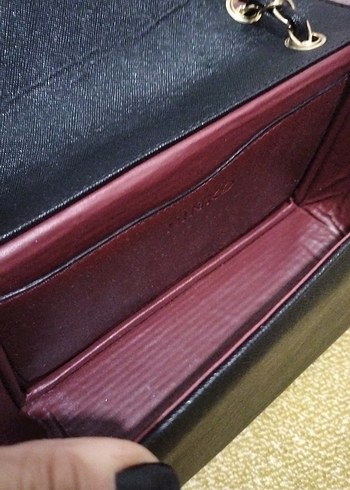 PINKO Zincir Detaylı Siyah Deri Çanta - Görsel 4