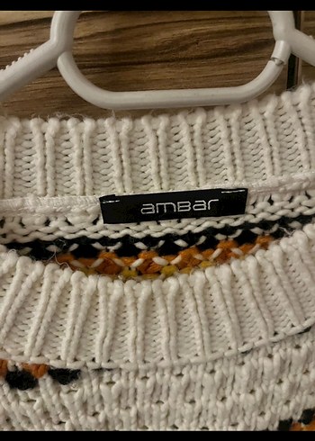 Çizgili Bohem Örgü Kadın Kazak - Görsel 3