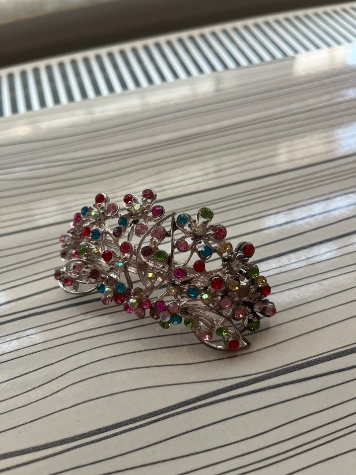 Renkli Boncuklu Metal Saç Tokası - Görsel 2