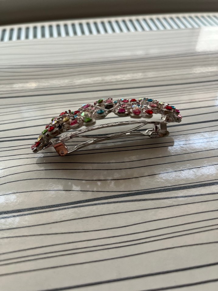 Renkli Boncuklu Metal Saç Tokası - Görsel 3