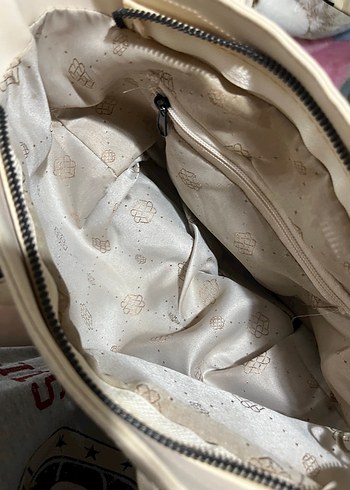 Yazılı orta boy çanta - Görsel 5