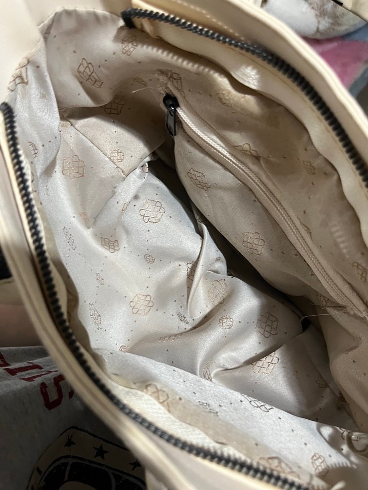 Yazılı orta boy çanta - Görsel 5