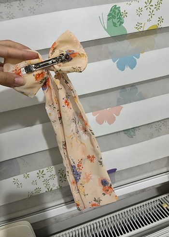 Bohem Tarz Pastel Bej Fiyonk Saç Aksesuarı - Görsel 4