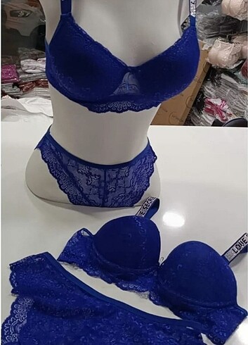 Diğer Saks Mavi Love Secret Taşlı Mikro Dolgulu Sütyen Takımı 
