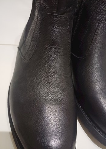 Erkek Siyah Deri Kürklü Günlük Bot - Görsel 2