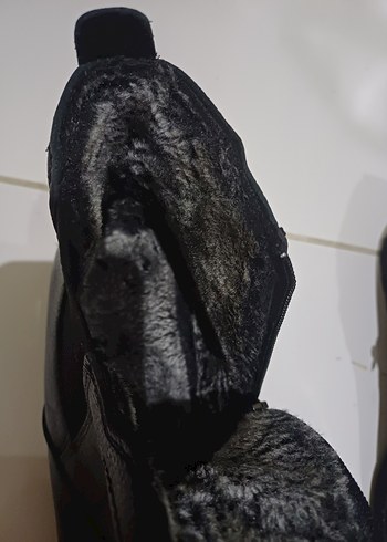 Erkek Siyah Deri Kürklü Günlük Bot - Görsel 3