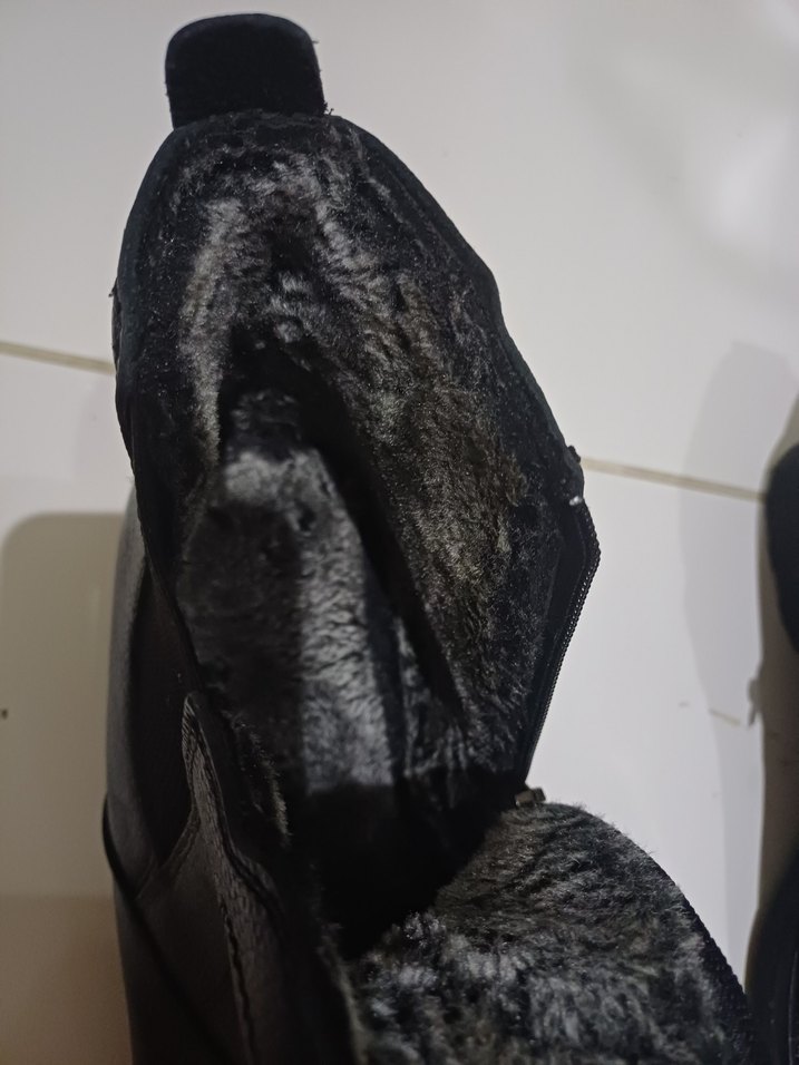 Erkek Siyah Deri Kürklü Günlük Bot - Görsel 3