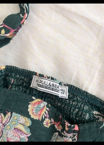Pull and Bear Yeşil Çiçekli Kadın Tulum