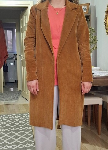 36 Beden Trençkot kadife ince astarlı