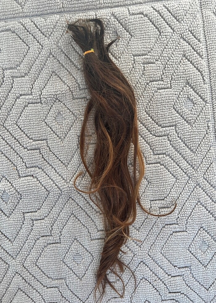 70 cm kahve kaynak saç 100 adet - Görsel 3