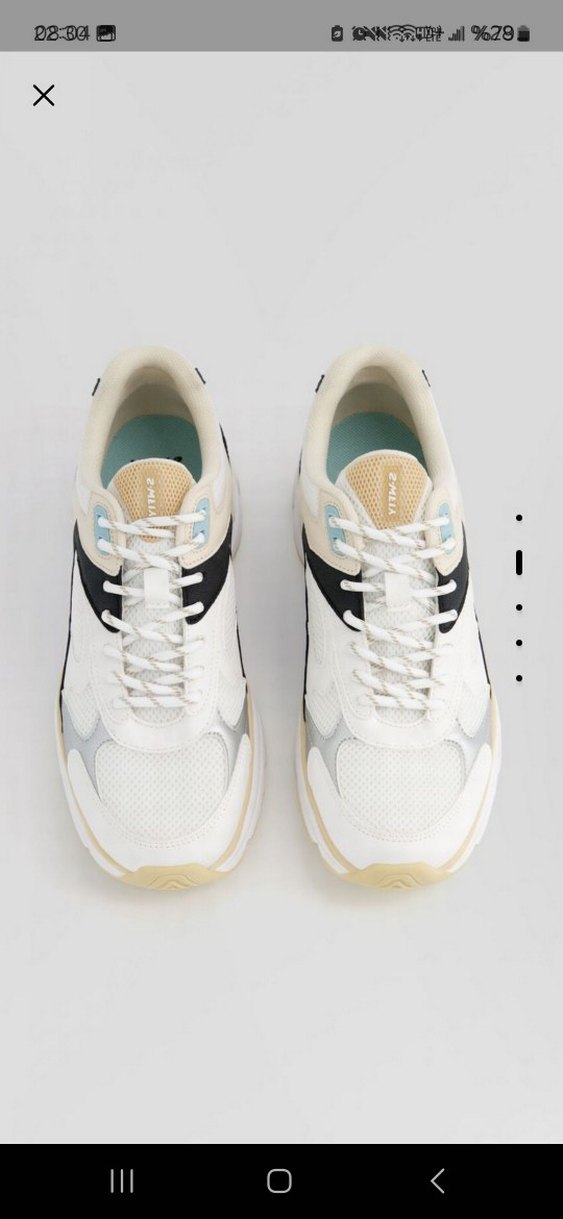 Bershka Fileli Kontrast Spor Ayakkabı - Görsel 3