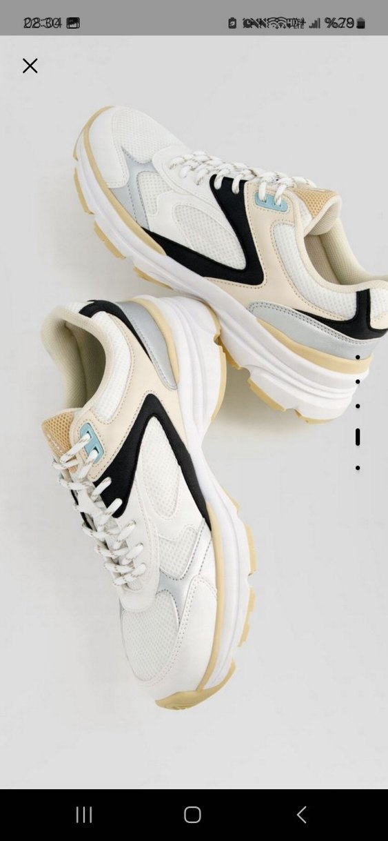 Bershka Fileli Kontrast Spor Ayakkabı - Görsel 5