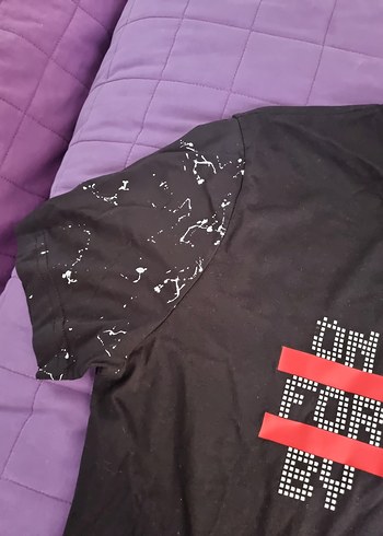 xl Beden siyah Renk Siyah Baskılı unisex Tişört