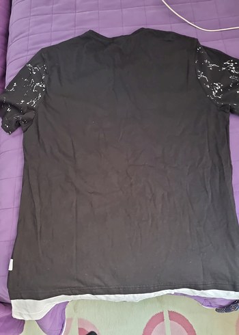 Siyah Baskılı unisex Tişört - Görsel 5