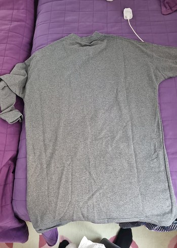 Gri Kadın Oversize Sweatshirt - Görsel 2