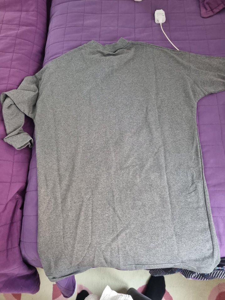 Gri Kadın Oversize Sweatshirt - Görsel 2