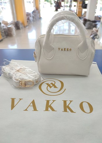 Vakko Beyaz Deri Kadın Çanta