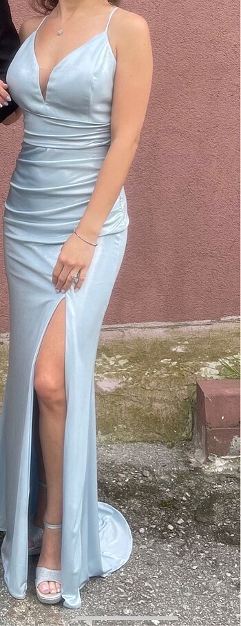 xs Beden mavi Renk Lafaba Bebe Mavi Elbise