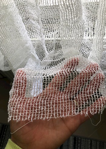 Dantel tarzda ağır şık tül perde - Görsel 4