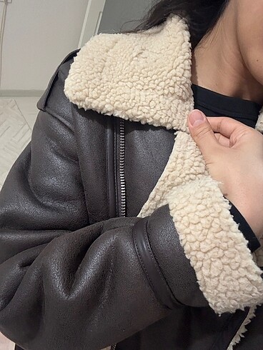 xs Beden kahverengi Renk Suni süet crop ceket