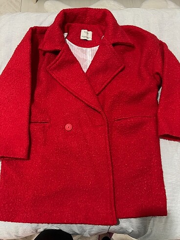 diğer Beden kırmızı Renk Kaşe kırmızı oversize kaban
