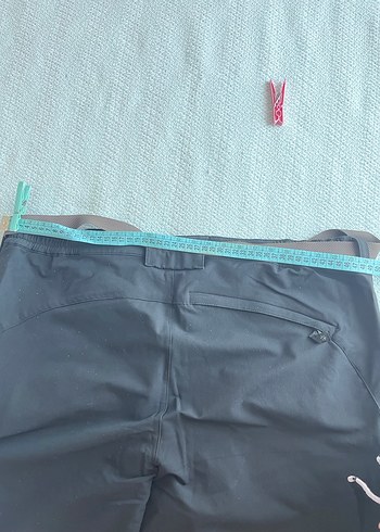 46 Beden siyah Renk Jack Wolfskin Siyah Erkek Kemerli Dar Kesim Spor Pantolon