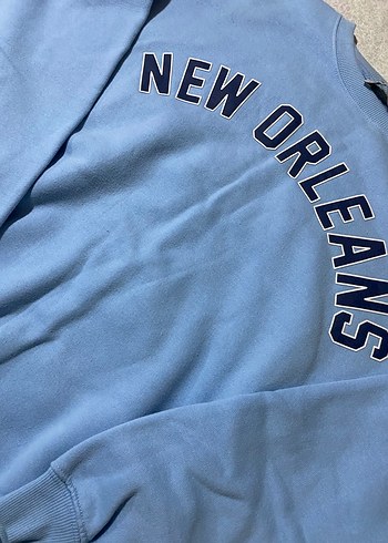 Bershka Mavi Rahat Sweatshirt - Görsel 2