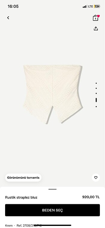 Bershka Straplez bluz