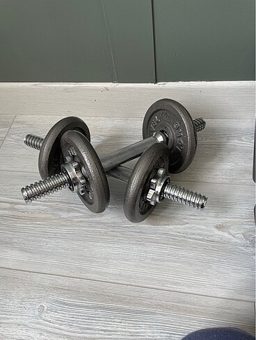 Beden ravel 15 kg gri döküm plaka çantalı set