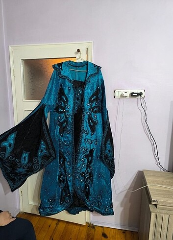 44 Beden mavi kaftan/abiye