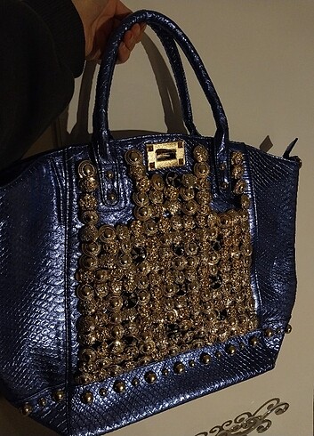 charm mavi çanta  - Görsel 2
