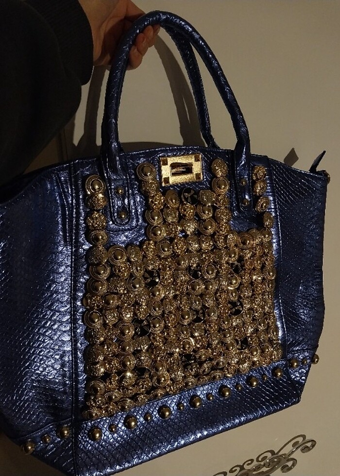 charm mavi çanta  - Görsel 2