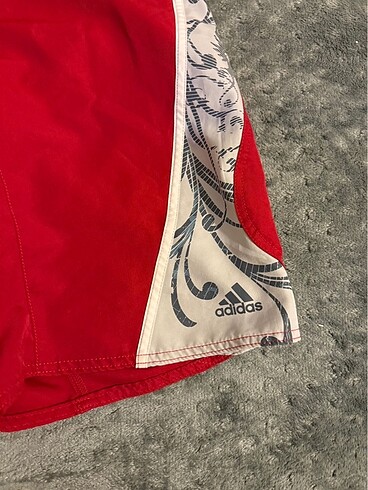 Orijinal adidas içi fileli deniz şortu erkek kırmızı - Görsel 3