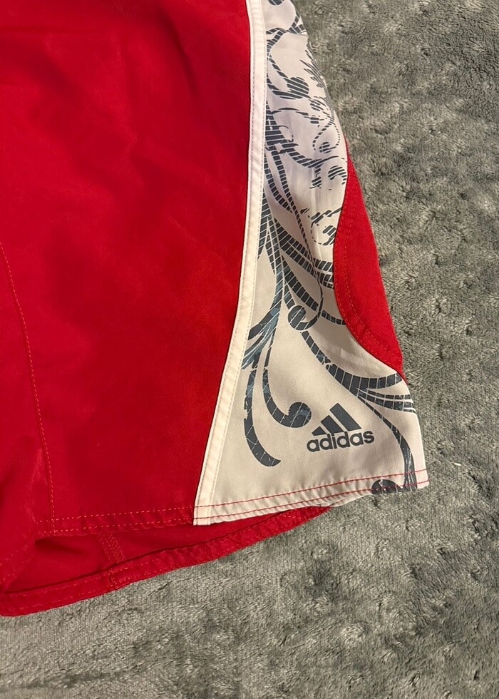 Orijinal adidas içi fileli deniz şortu erkek kırmızı - Görsel 3