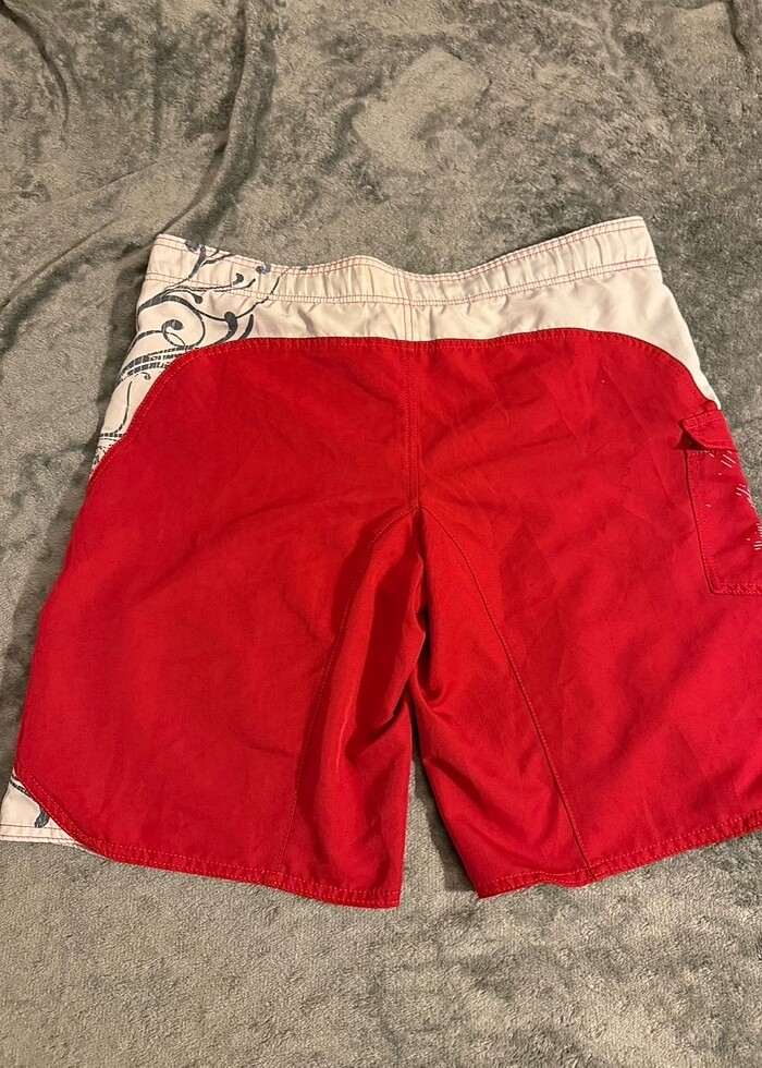 Orijinal adidas içi fileli deniz şortu erkek kırmızı - Görsel 5