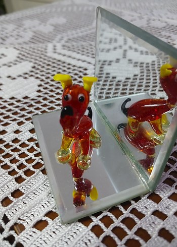 el yapımı cam köpek - Görsel 3