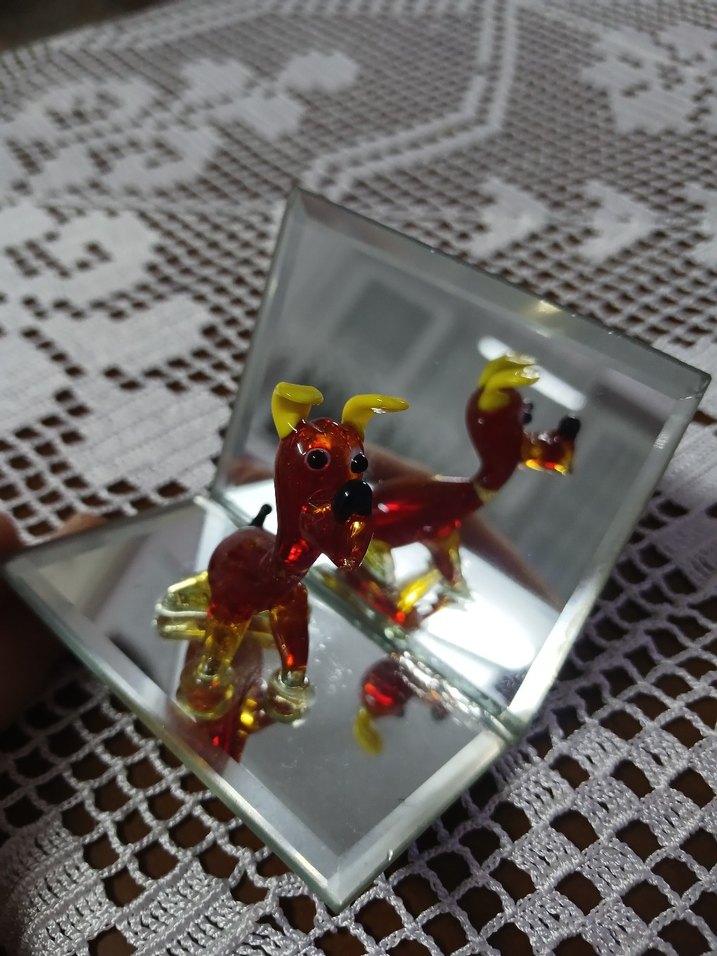 el yapımı cam köpek - Görsel 5