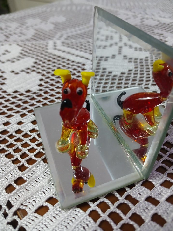 el yapımı cam köpek - Görsel 3